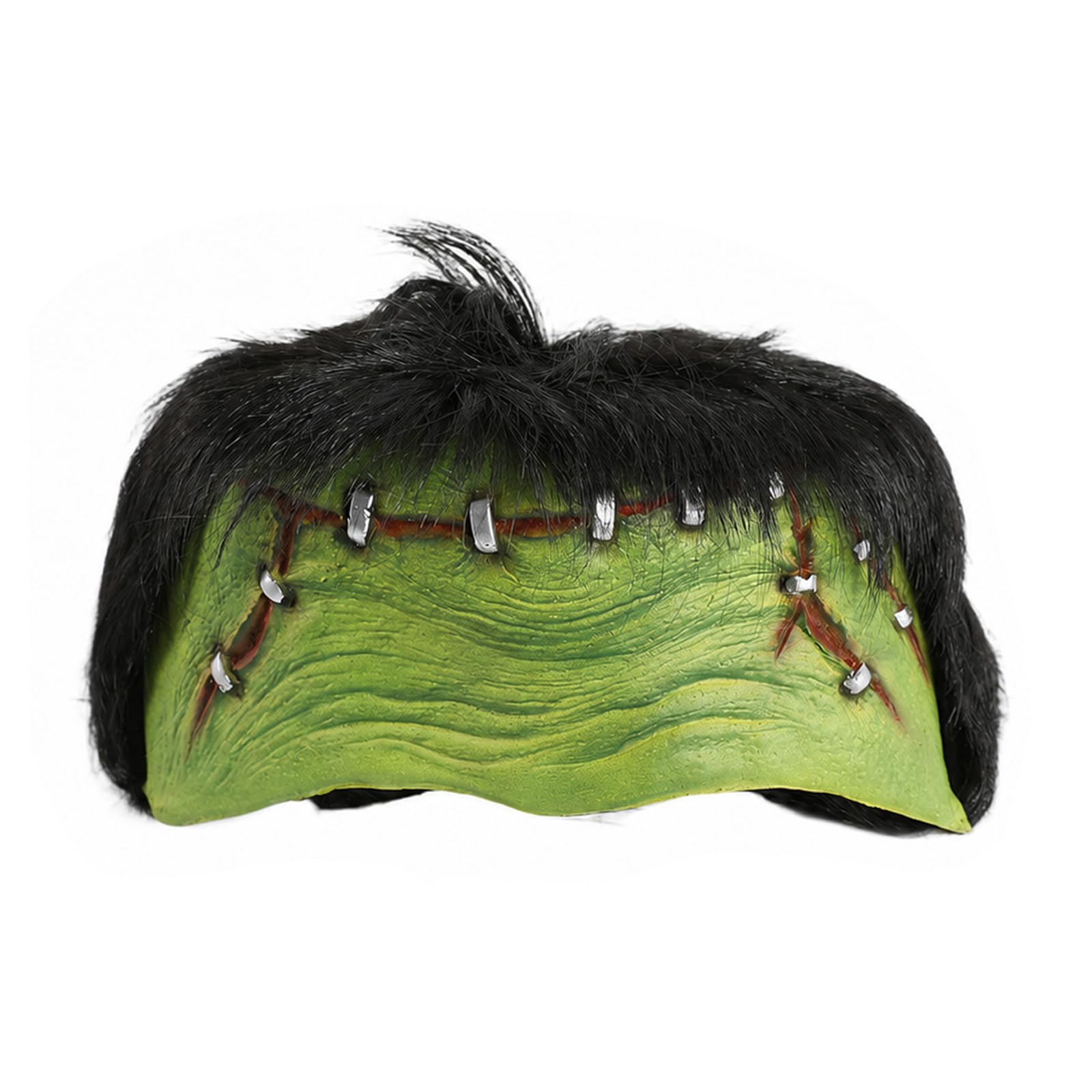 ECMQS Halloween Cosplay Headpiece, Creature Brow Facewear, Black Hair
