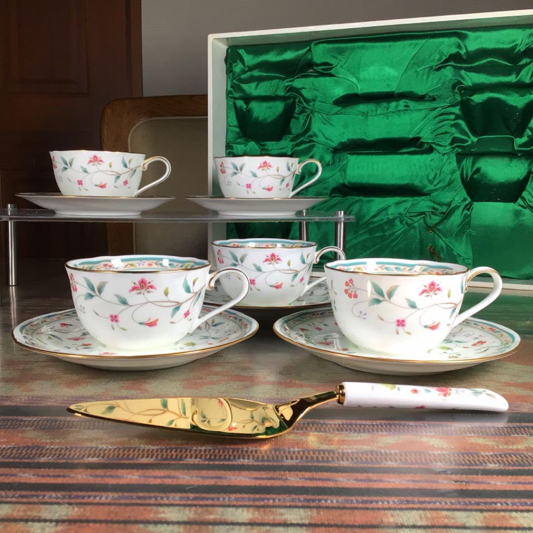 Amazon.co.jp: ノリタケ HANA SARASA カップソーサー 5客 ケーキ  