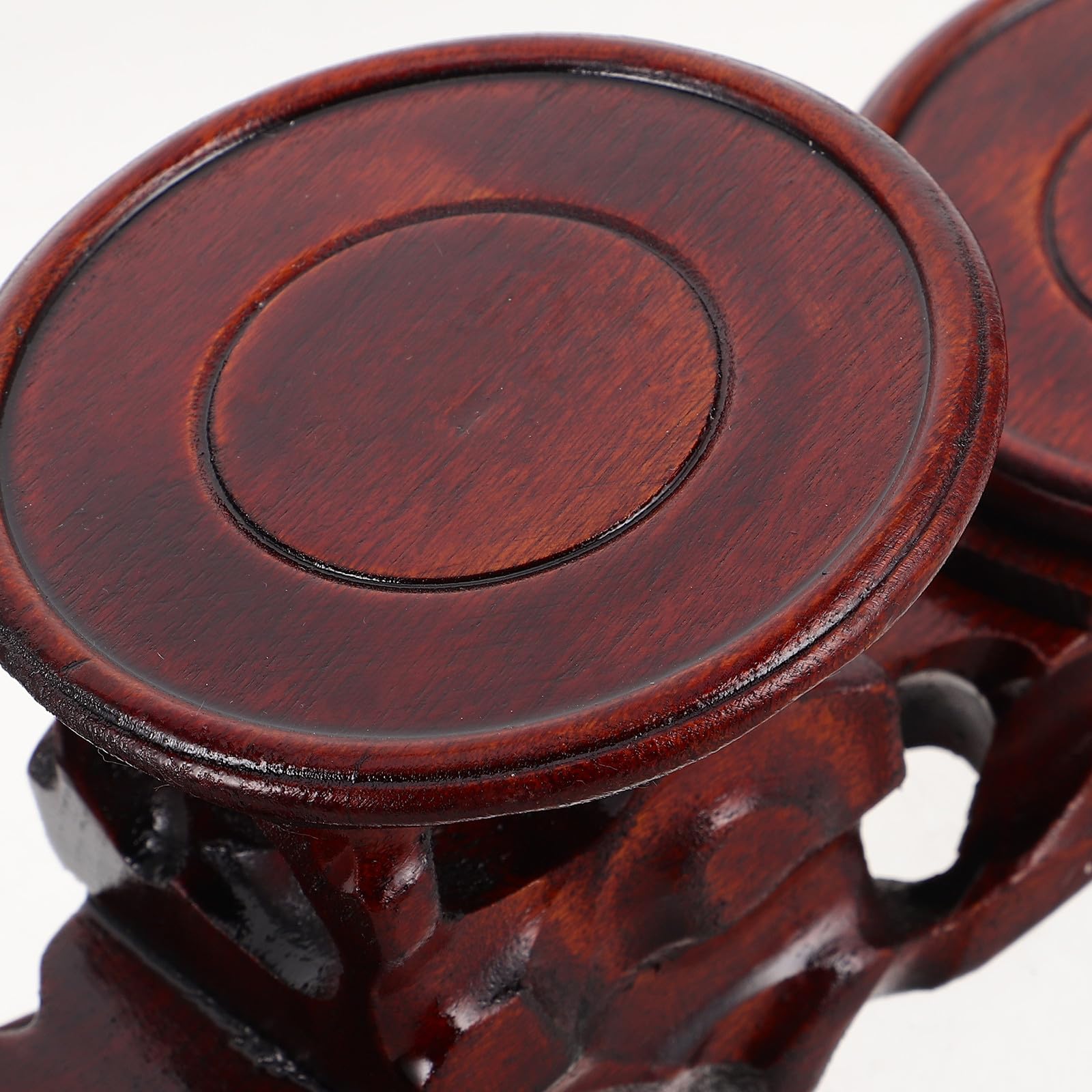 Mikikit Soportes de Madera Maciza Redondos para Exhibición, Base Estable para Pequeños Pedestales y Decoración de Hogar