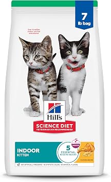 Hills Science Diet Kitten Formula Indoor Dry Cat Food | #1 Veterinarian Recommended, Chicken Recipe, 7 lb. Bag