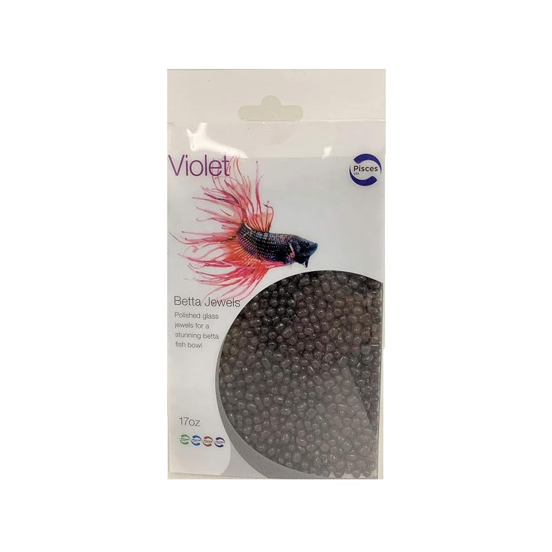 Bolinhas de Gude Decorativas Violet para Aquário Pisces AM-BETTA105, 454 g