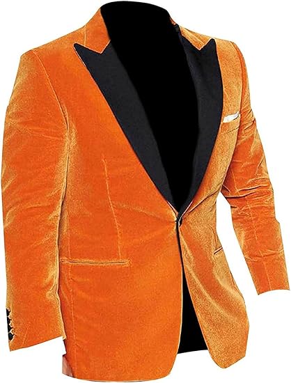 orange tuxedo jacket