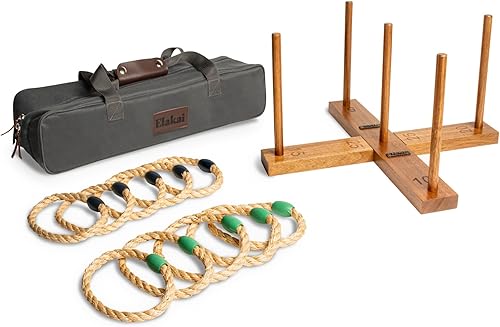 Elakai Juegos al aire libre para adultos y familia, bolsa de transporte premium incluida para lanzar anillos
