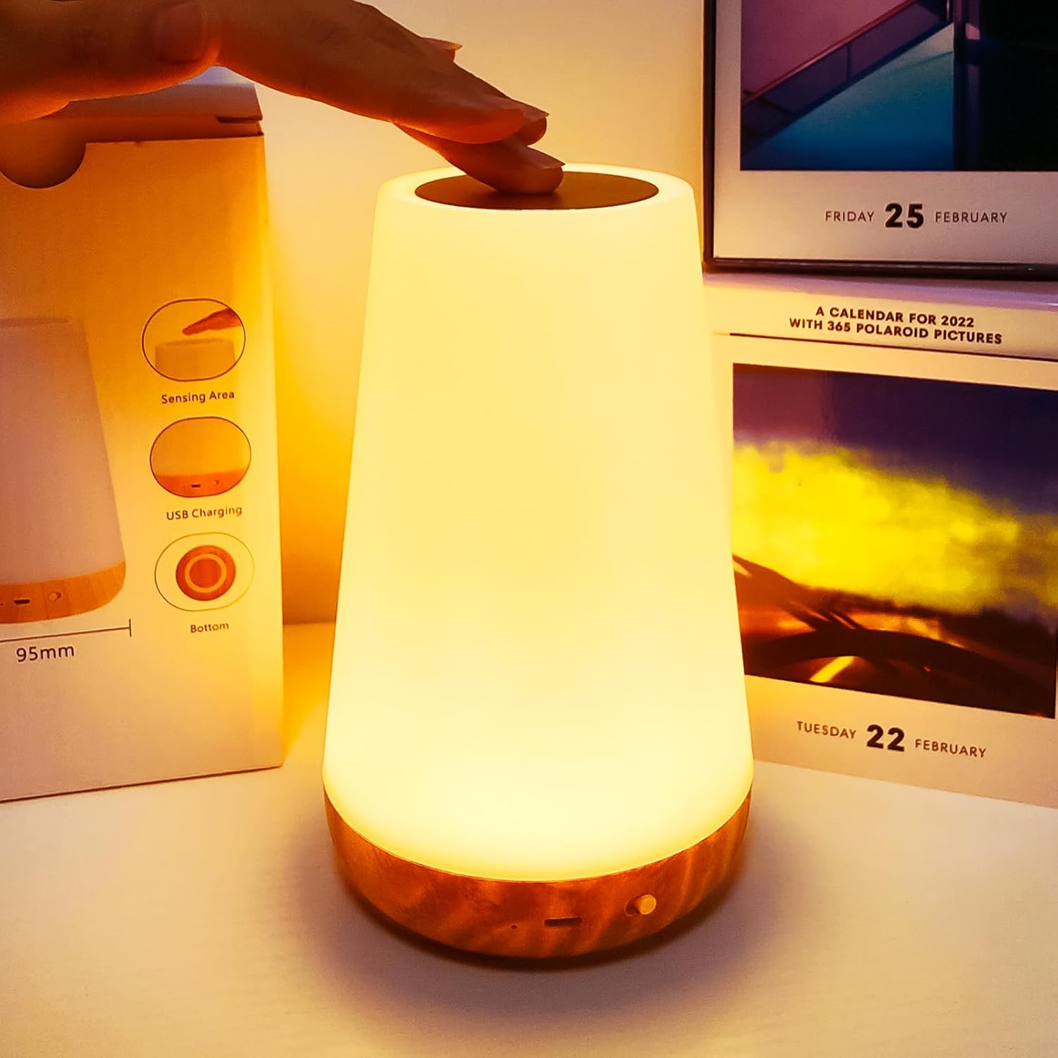 TLAOTNIY Dimmable Night Light Lamp, 𝘾𝙤𝙡𝙤𝙧 𝘾𝙝𝙖𝙣𝙜𝙞𝙣𝙜 𝘽𝙚𝙙𝙨𝙞𝙙𝙚