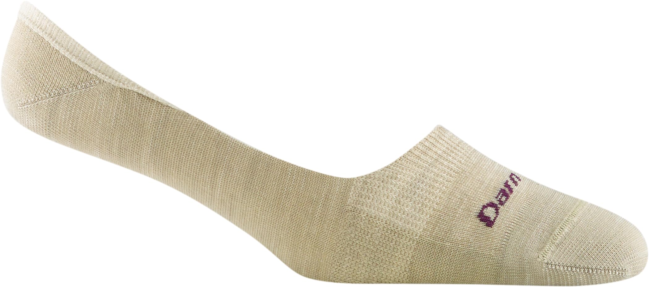 Darn Tough Vermont Top Down Solid No Show Invisible Lightweight Oatmeal LG (US 10-11.5)