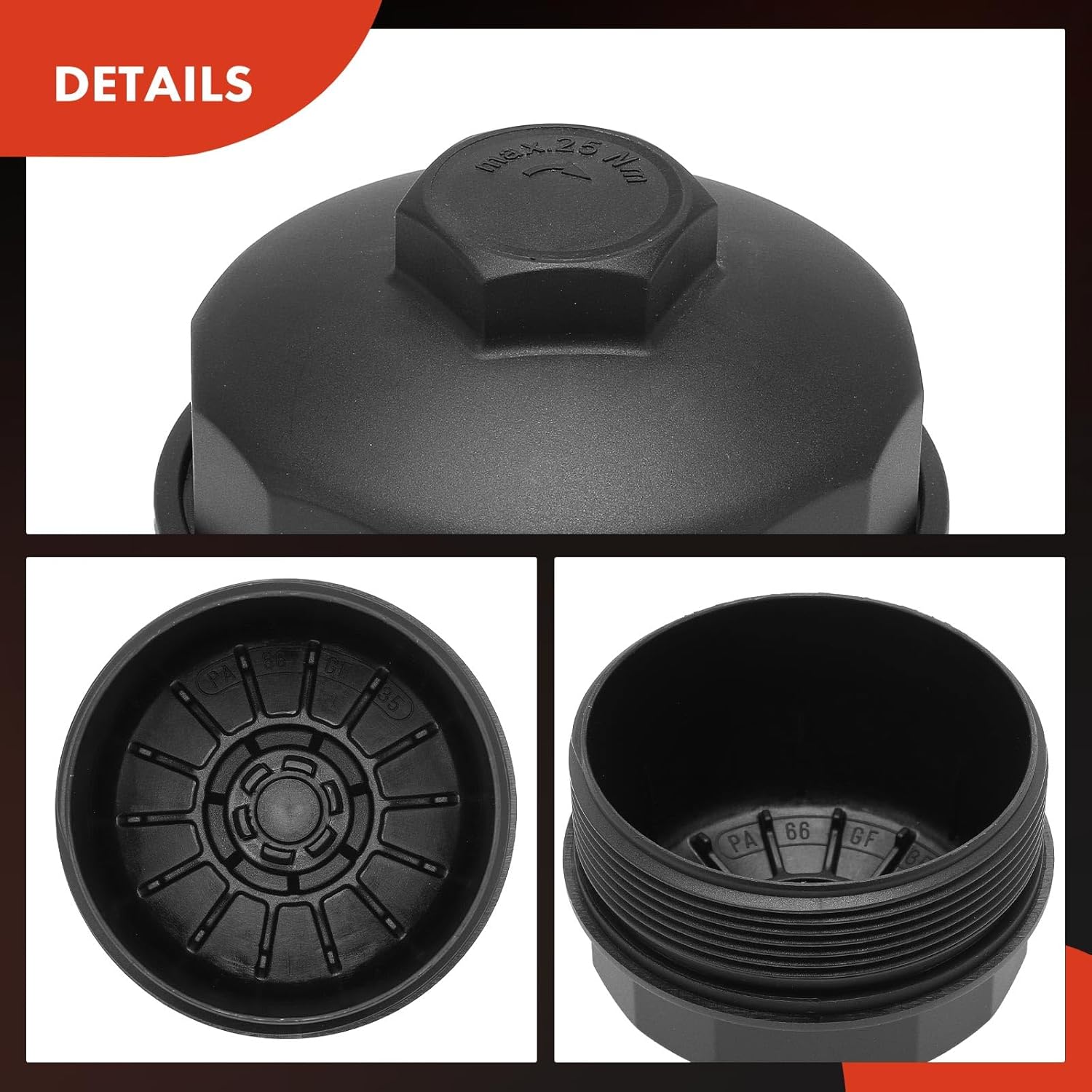 A-Premium Oil Filter Housing Cap Assembly Compatible with BMW X5 2000-2003, 530i 1994-1995, 540i, 740i, 740iL, 750iL, 840Ci, 850CSi, 850Ci, 850i, M5, Z8 & Land Rover Range Rover, Replace# 11421736674