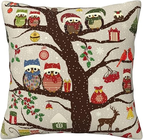 Aimeryup Throw Pillow Covers 20x20 Inch owl Birds Decorative Pillow Covers Cushion Covers cojines decorativos para sala Pillow Cases Cute Throw