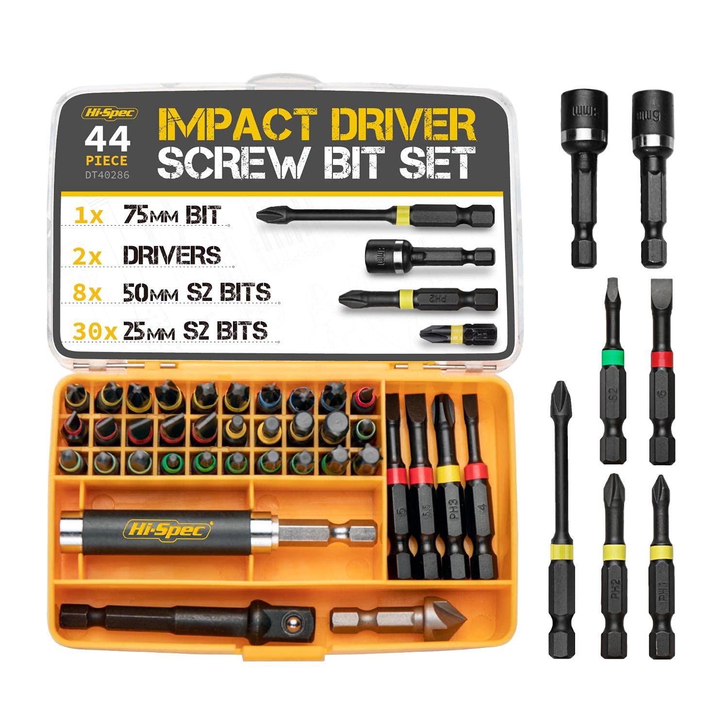 Hi-Spec Premium Screwdriver Toll Kit,Tool Kit Set,Home Tool Kit Repair 44 pcs Power Tool Acessories Home Appliances