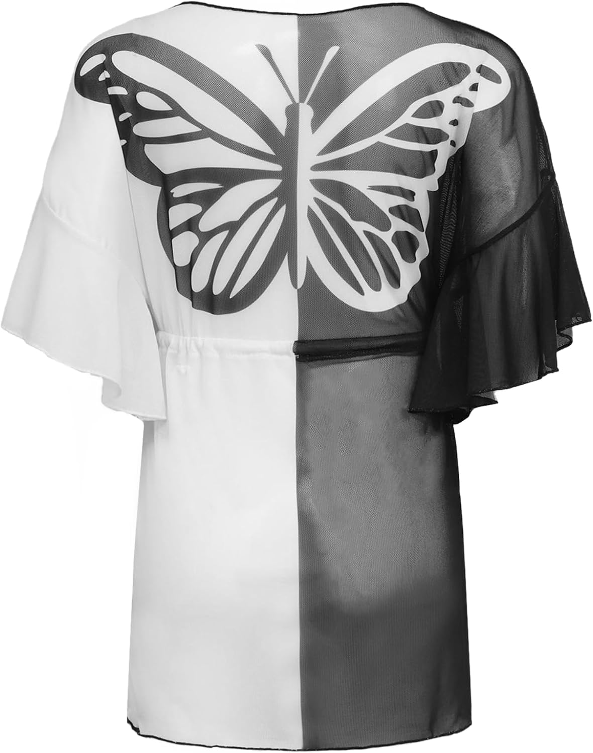 Hansber Kids Girls Rash Guard Swimwear Short Sleeve Beach Cover Ups Coats Summer Seaside Beachwear