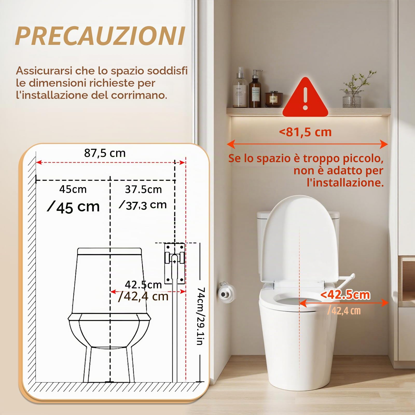 YUCHENGTECH Maniglione Bagno Disabili Ribaltabile 70cm Maniglia Doccia Anziani Acciaio Inox Maniglione per WC per Anziani Disabili Incinta Supporto 350kg,Bianco