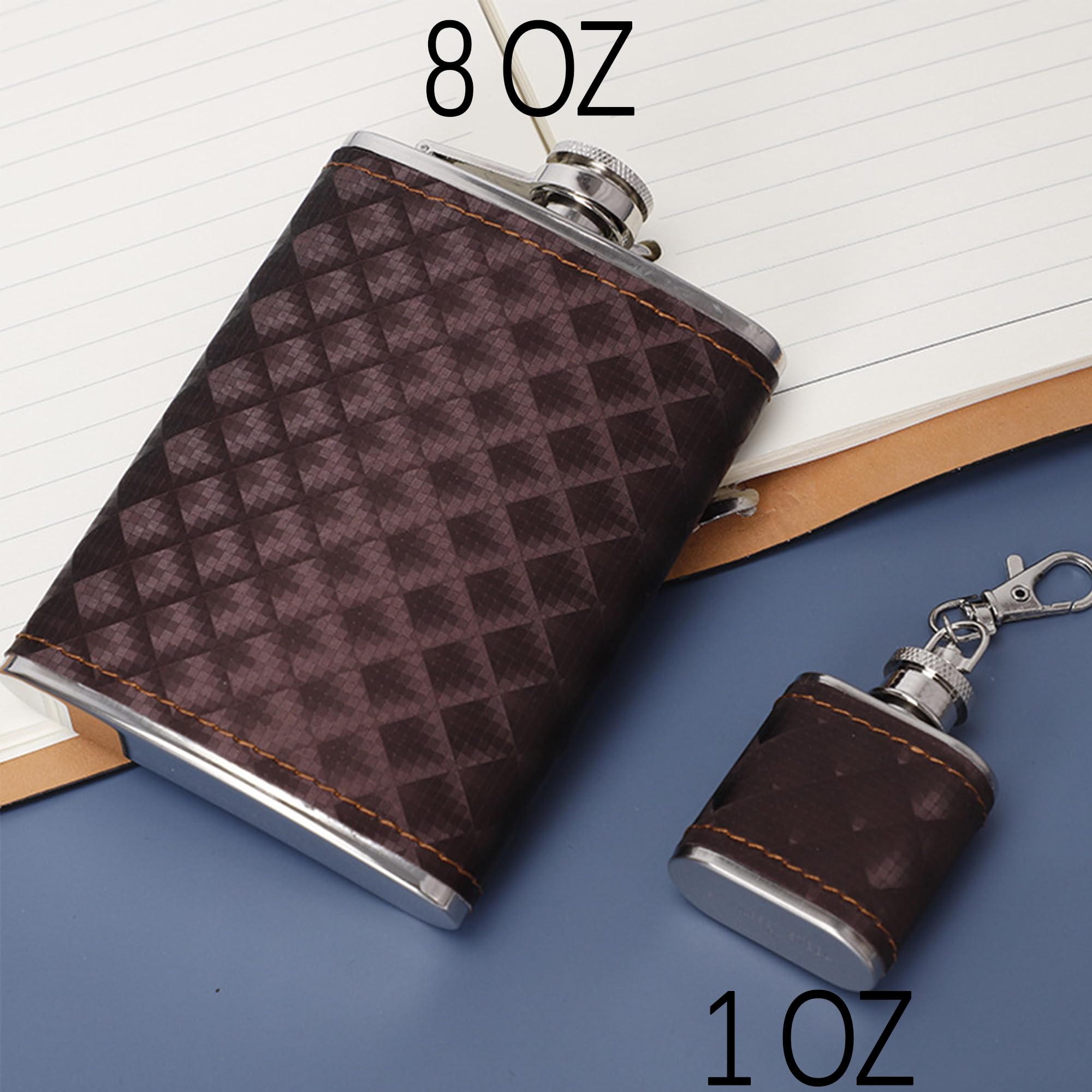 Set Fiaschette Acciaio Inossidabile XFLYP - 9OZ Con Bicchiere, Tubo E Apribottiglie Per Whisky