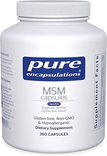 Miniatura 8 de Pure Encapsulations Cápsulas MSM  Suplemento de azufre para apoyar las articulaciones el sistema inmunológico el tejido conectivo y la salud