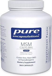 Pure Encapsulations MSM Capsules | Sulfur Supplement to Support Joints, Immune System, Connective Tissue, and Respiratory Health* | 360 Capsules