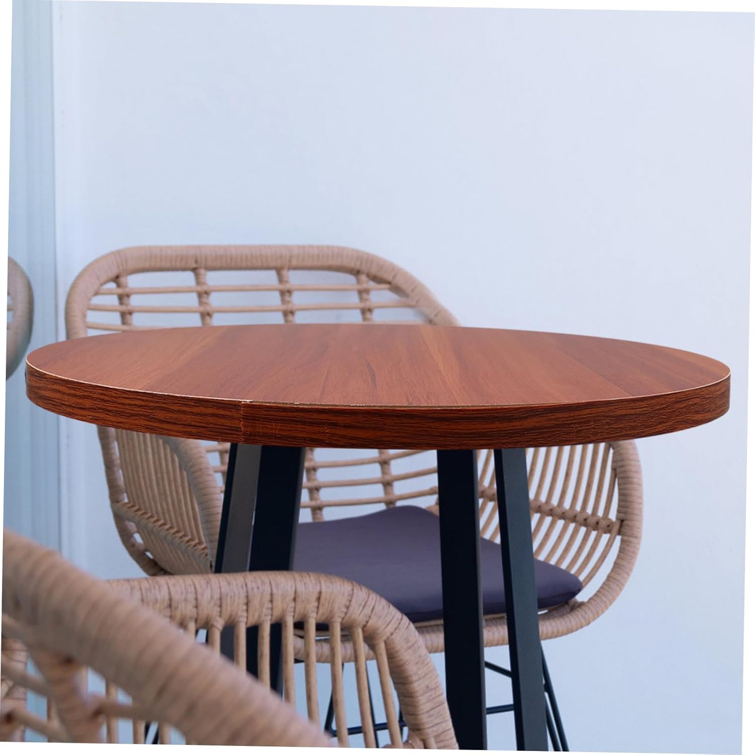 Round Tabletop Versatile Dining Office Entertainment Use Sophisticated Aesthetic Easy Maintenance Flexible Assembly for