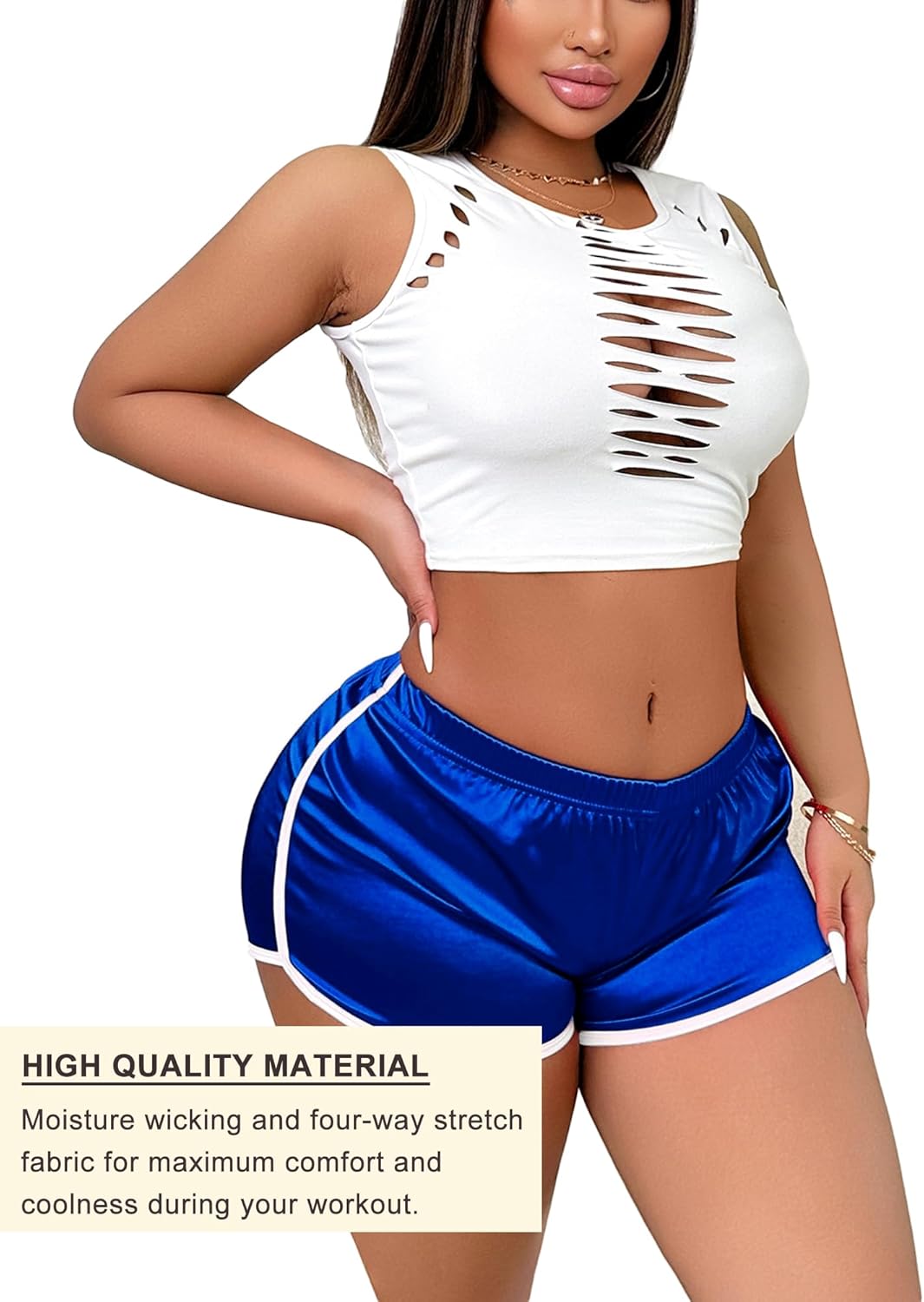 Booty Shorts for Women Sexy Micro Lounge Biker Running Athletic Shorts Workout Hot Pants Rave Bottoms - Image 5