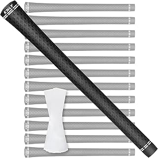 KNLY 360 Golf Grips Set of 13- Soft Rubber Golf Club Grips，Anti-Slip & High Traction， 13 Grips with 15 Tapes and 13 Grips with Full Regripping Kit for Choice.