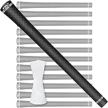 KNLY 360 Golf Grips 13 Piece Set - Soft Rubber Golf Club Grips, Non-Slip & High Traction, Grip with Tape & Grip Full Ripping Kit Standard, Black-2 in 1 13 Grips Only 15 Grips