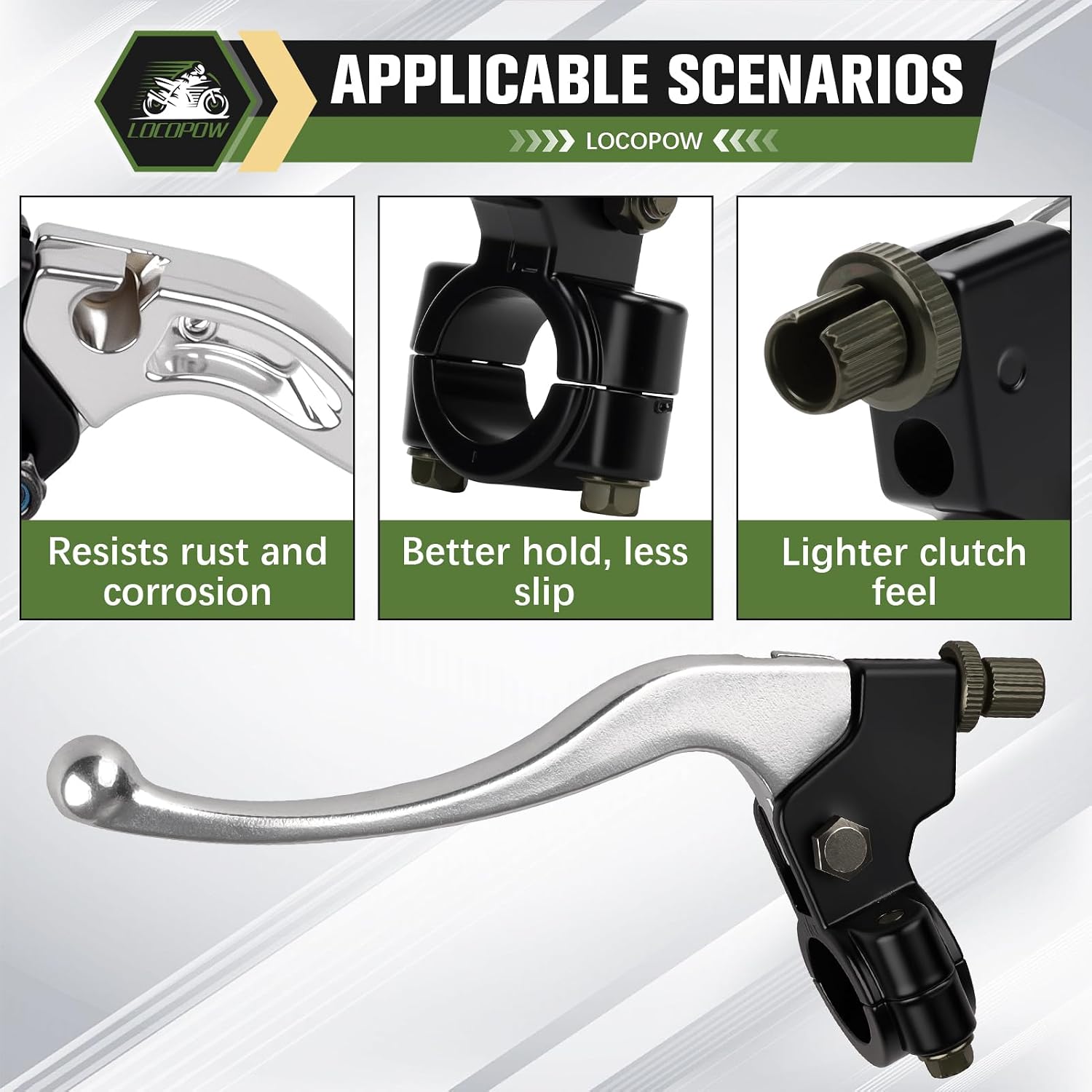 LOCOPOW 7/8" 22mm Left Clutch Brake Handle Lever for Coleman CT200U CT100U for Honda CRF 50 100 150 CRF450R XR100 200 XR250 Suzuki DR200 YZ80 85 125 MB200 Baja Mini Bike Pit Dirt Bike