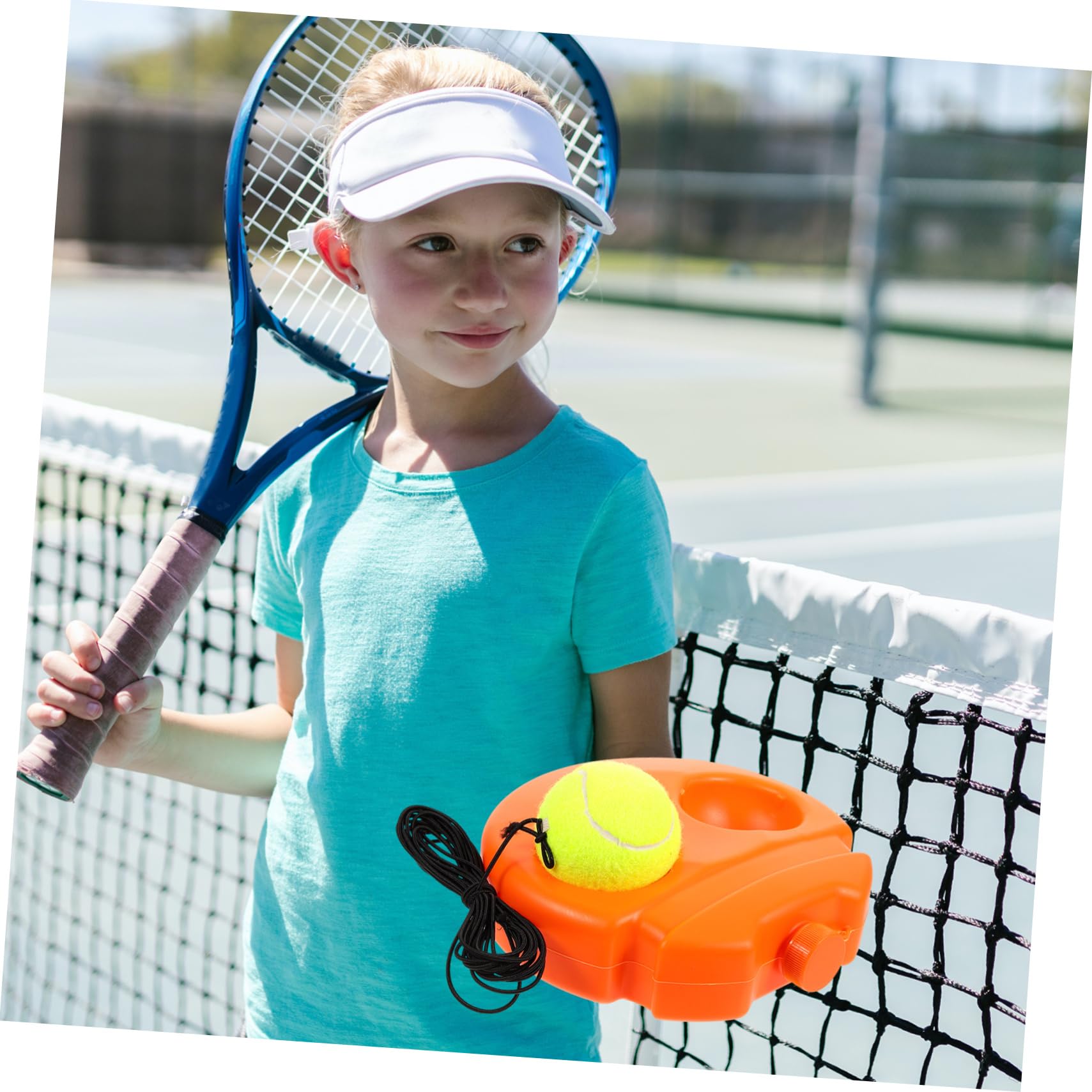BESTonZON Tennis Trainingsset mit Rückprallball und Stabiler Basis für Anfänger und Fortgeschrittene Indoor und Outdoor Training Wiederverwendbar Sportgerät für Effektives Üben
