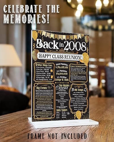 Miniatura 86 de Lone Star Art 66ª Reunión de Graduados (Sesenta y seis) Decoración en Oro - Recordando El Año - Clase de 1959 - Póster Sin Marco de 11x14 - Globos