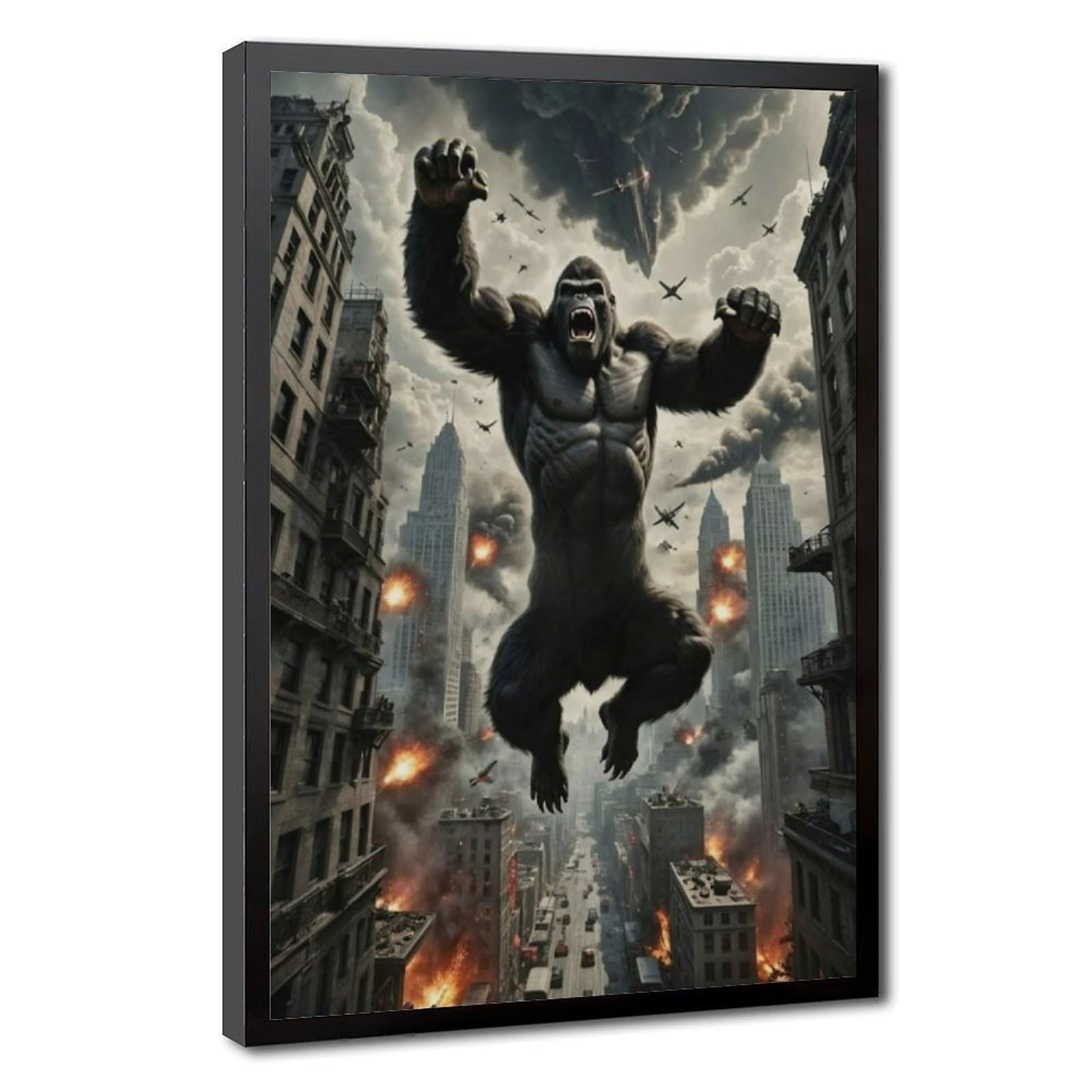 Bareronor Gorilla's Wrath Poster Canvas Poster Bedroom Decor Landscape Office Room Decor Gift 20" L X 30" W