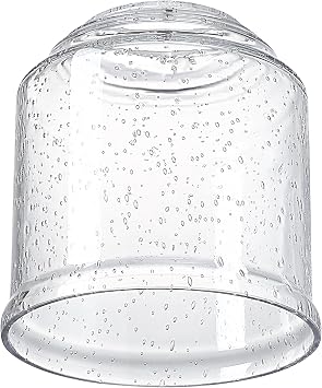 5.25" Seeded Glass Shade Replacement,Thick Cylinder Glass Shade for Bathroom Vanity Light,Pendant Light Kitchen Island,Chandelier,Wall Sconce. 4.75W*5.25H. BD005-Shade