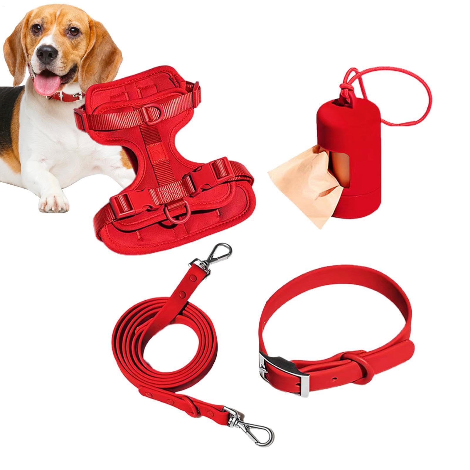 Hundegeschirr-Set für mittelgroße Hunde, Hundeleinen-Set Halsbänder Leinen | Wasserdichtes Hundeleinen-Set für aktive Hunde beim Joggen, Gehen, Training, Wandern, tägliches im