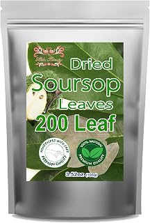 Hida Beauty Premium Dried Soursop Graviola Leaves 200+ Leaves Hoja De Guanabana Natural Taste for Tea