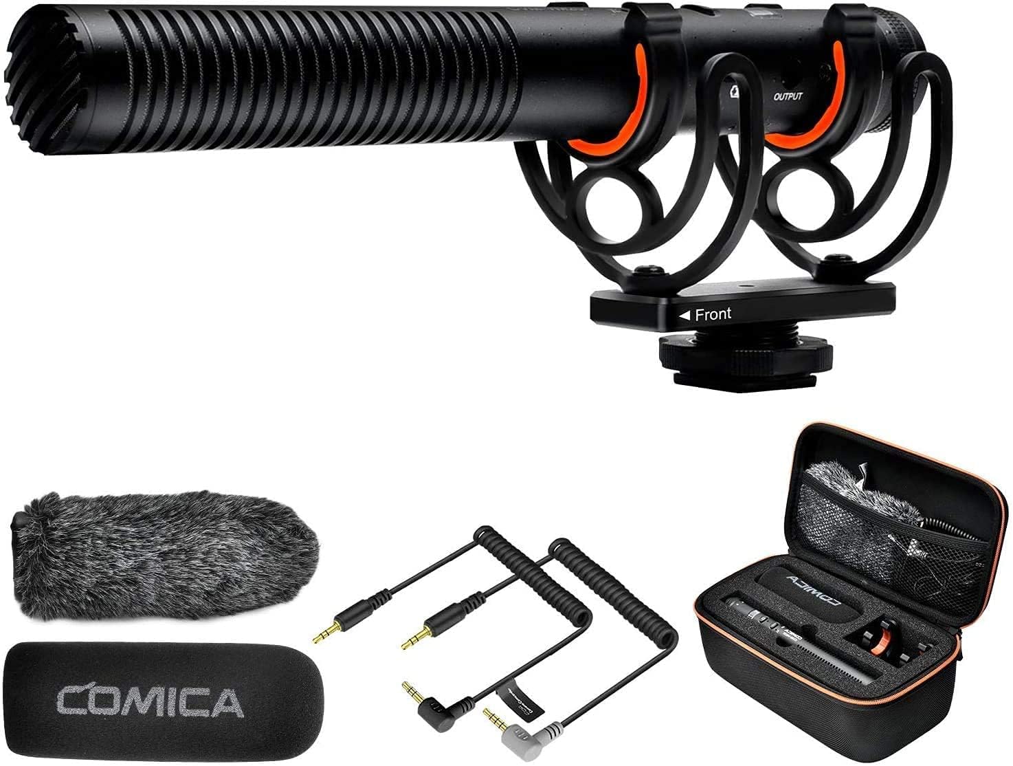 VM20 Super-Cardioid Shotgun Microphone with OLED Power Display & Low Cut Filter, Camera Video Microphone for DSLR Cameras Camcorders and Smartphones for Filmmaking, Content Creation
