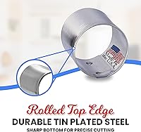 Vista 4 de Foose Brand Round Circle - Cortador de galletas de acero estañado de 1 pulgada, molde redondo para galletas