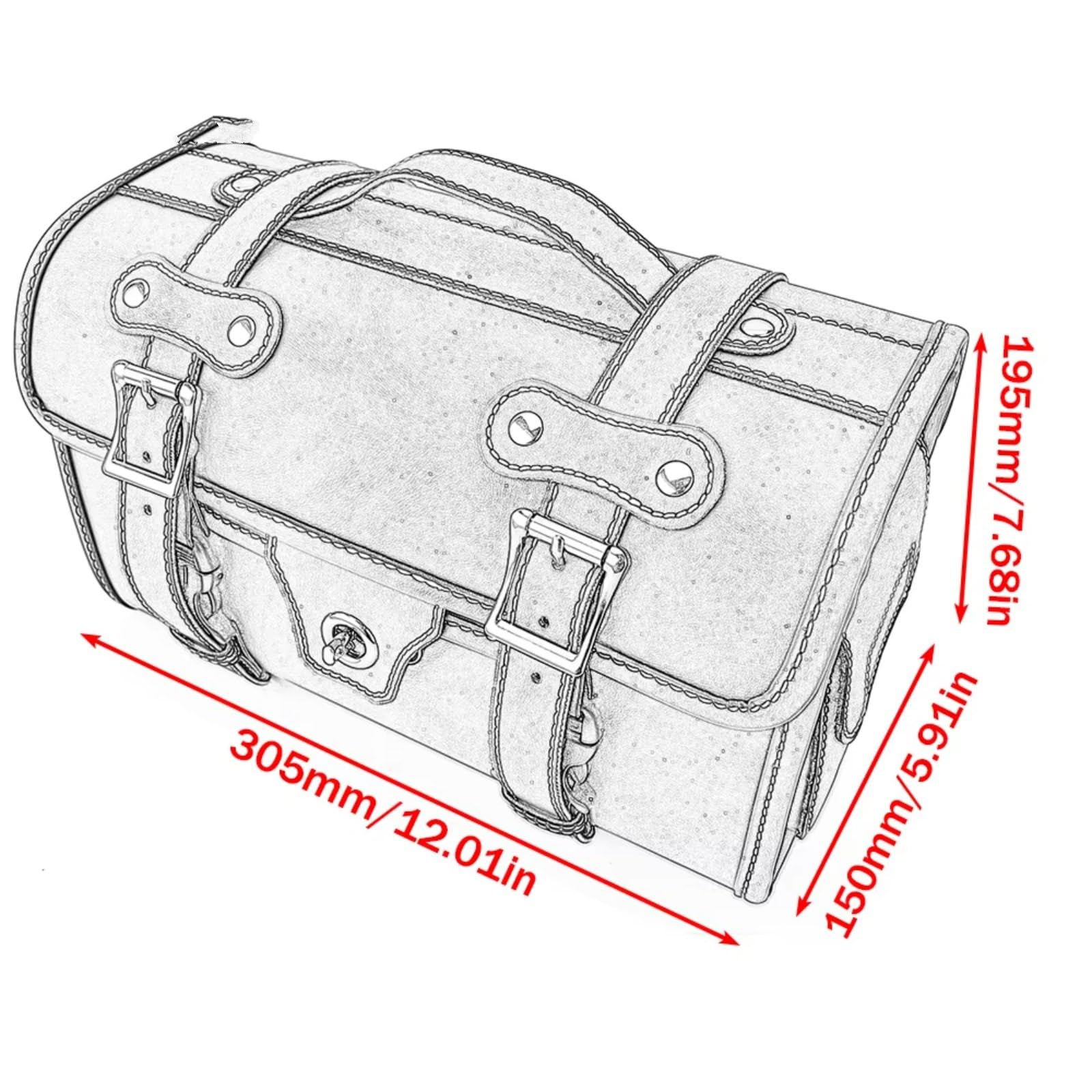 Sella Per Moto Borsa Per Attrezzi Da Telaio Borsa Per Attrezzi Da Moto Borsa Da Per Viaggio Borsa Laterale Borsa Da Per Viaggio Accessori Universali Valigie Moto(Black)
