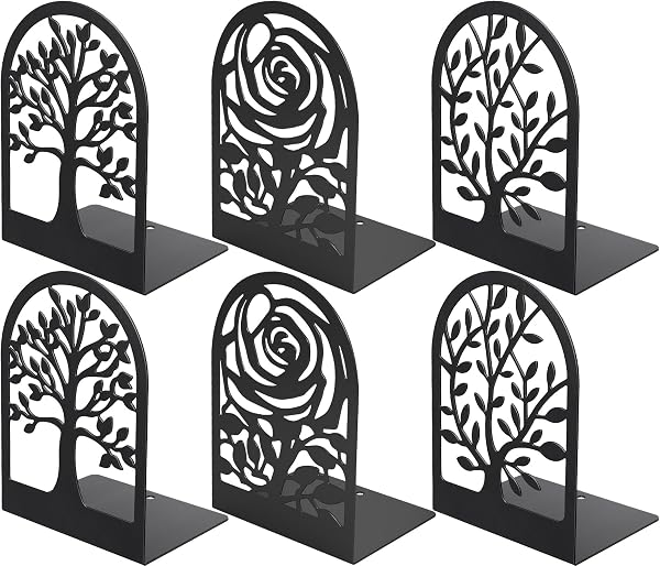 MaxGear Heavy Duty Black Decorative Bookends