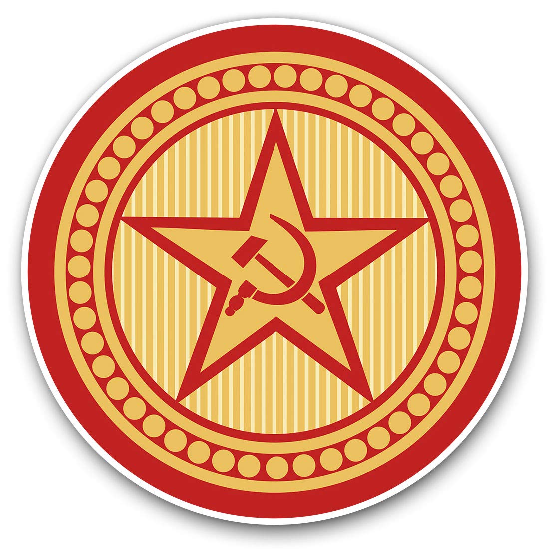 Vinyl Stickers (Set of 2) 10cm - Communist Symbolism Communism Decals for Laptops,Tablets,Luggage,Scrap Booking,Fridges, 7142
