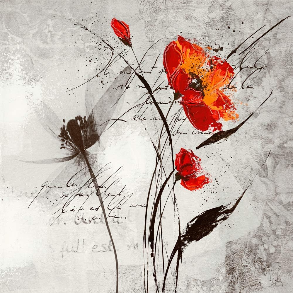 International Graphics - Finished Picture - Isabelle, Zacher-Finet - ''Petite aventure fleurie II''- 30 x 30 cm - Direct printing on acrylic glass