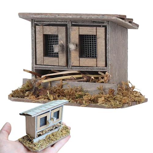 BeVistoso Accesorios para casa de muñecas en Miniatura, Nido de Pollo simulado