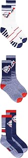 MLB Toronto Blue Jays Men's 3-Pack Cooperstown Collection Sports Crew Socks | Sock Size 10-13