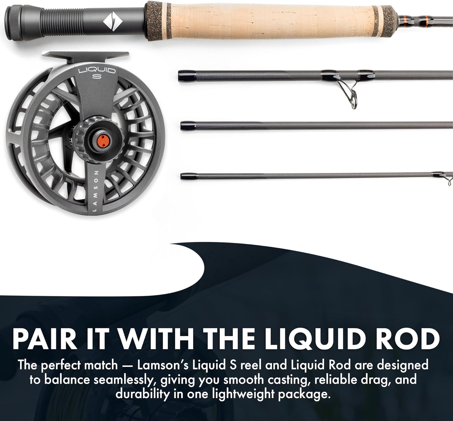 LAMSON | Liquid S-Series & HD Fly Fishing Reels | All-Water | Large Arbor, Powerful Sealed Drag, Pressure Cast Aluminum