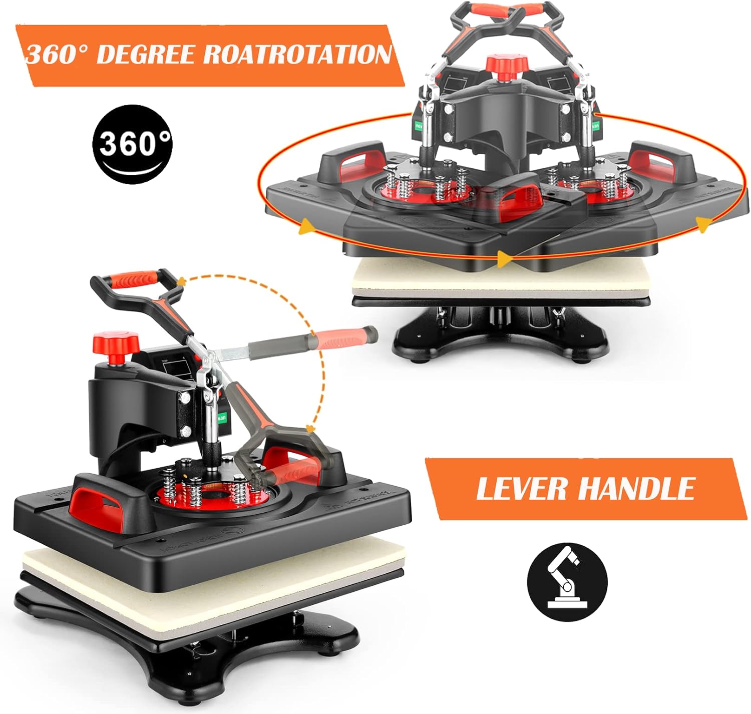 8-in-1 Upgraded 15x12 Industrial Heat Press Machine – Digital Swing Sublimation Powerhouse, Pro-Grade Heating, Precise Control, Heat Press for T-Shirts, Mugs, Hats, Plates & Caps