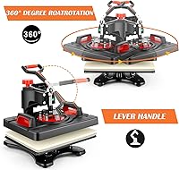 Vista 4 de Máquina de prensa de calor industrial 8 en 1 mejorada de 15 x 12 – Potencia de sublimación de oscilación digital, calefacción de grado profesional