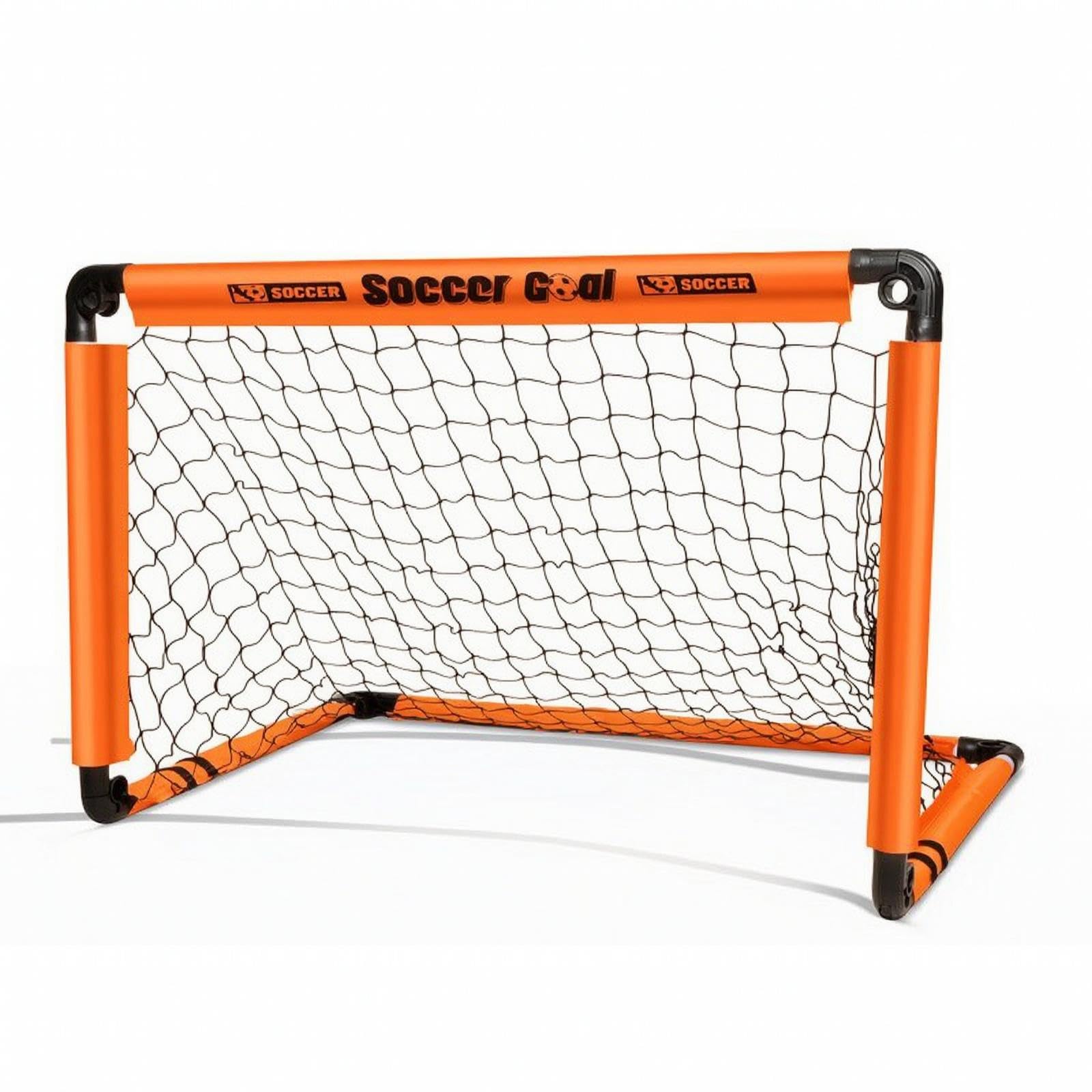 Foldable Soccer Goal Compact Portable Soccer Goal Lightweight Athletic Gear for Kids, Adolescents, Training, Backyard, Outdoor L B Orange-image-48
