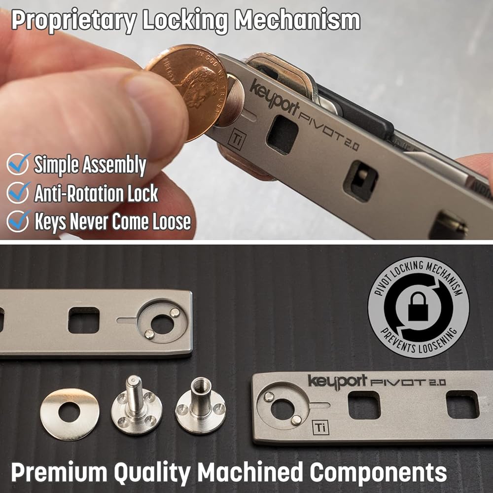Keyport Pivot 2.0 Ti Key Organizer - Premium Titanium Key