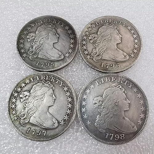Miniatura 3 de 1795, 1796, 1797, 1798 Año Dólar Moneda Libertad Moneda Libertad Americana Moneda Estados Unidos de América Réplica de Recuerdo para Colección