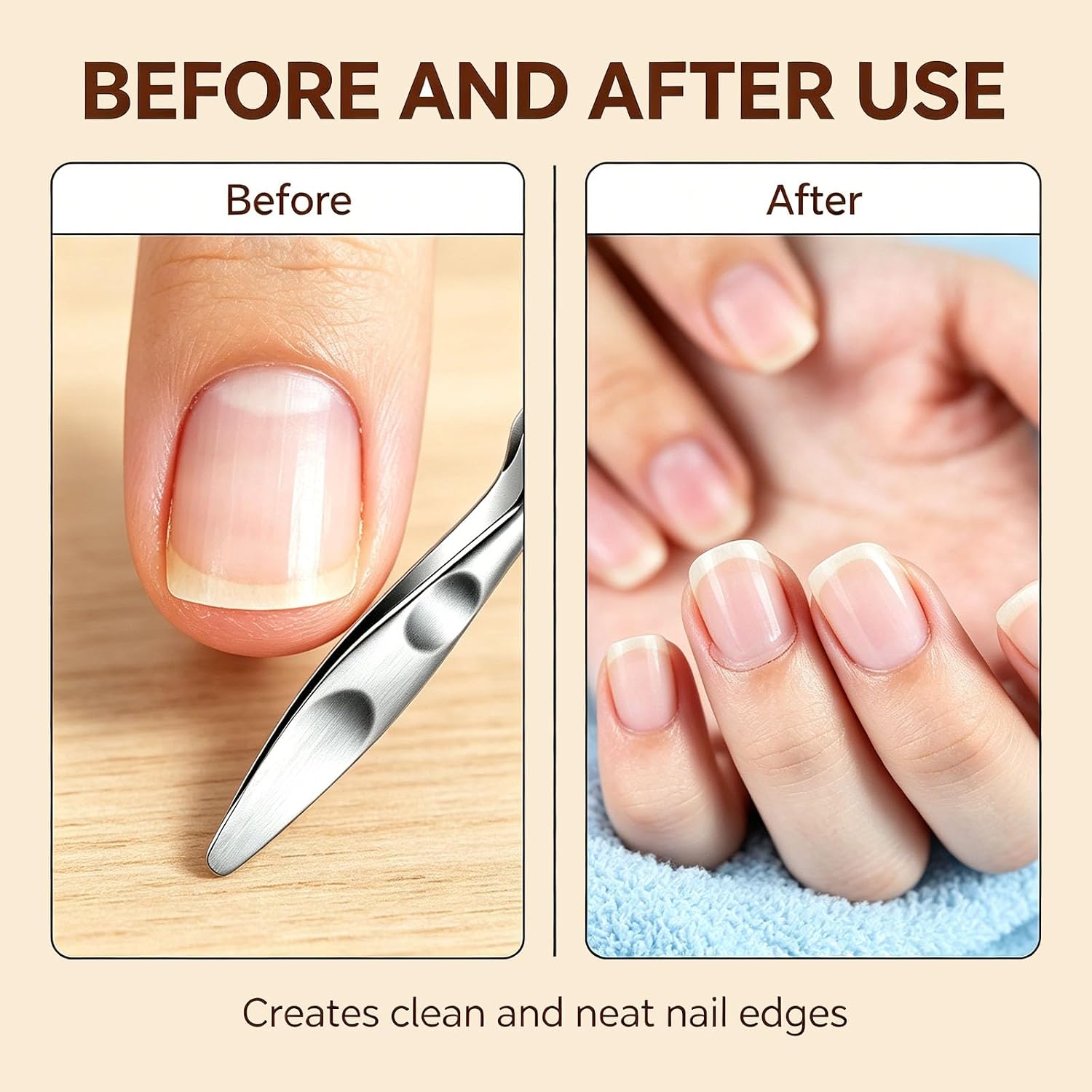 2Pcs Silver Stainless Steel Mini Cuticle Trimmer