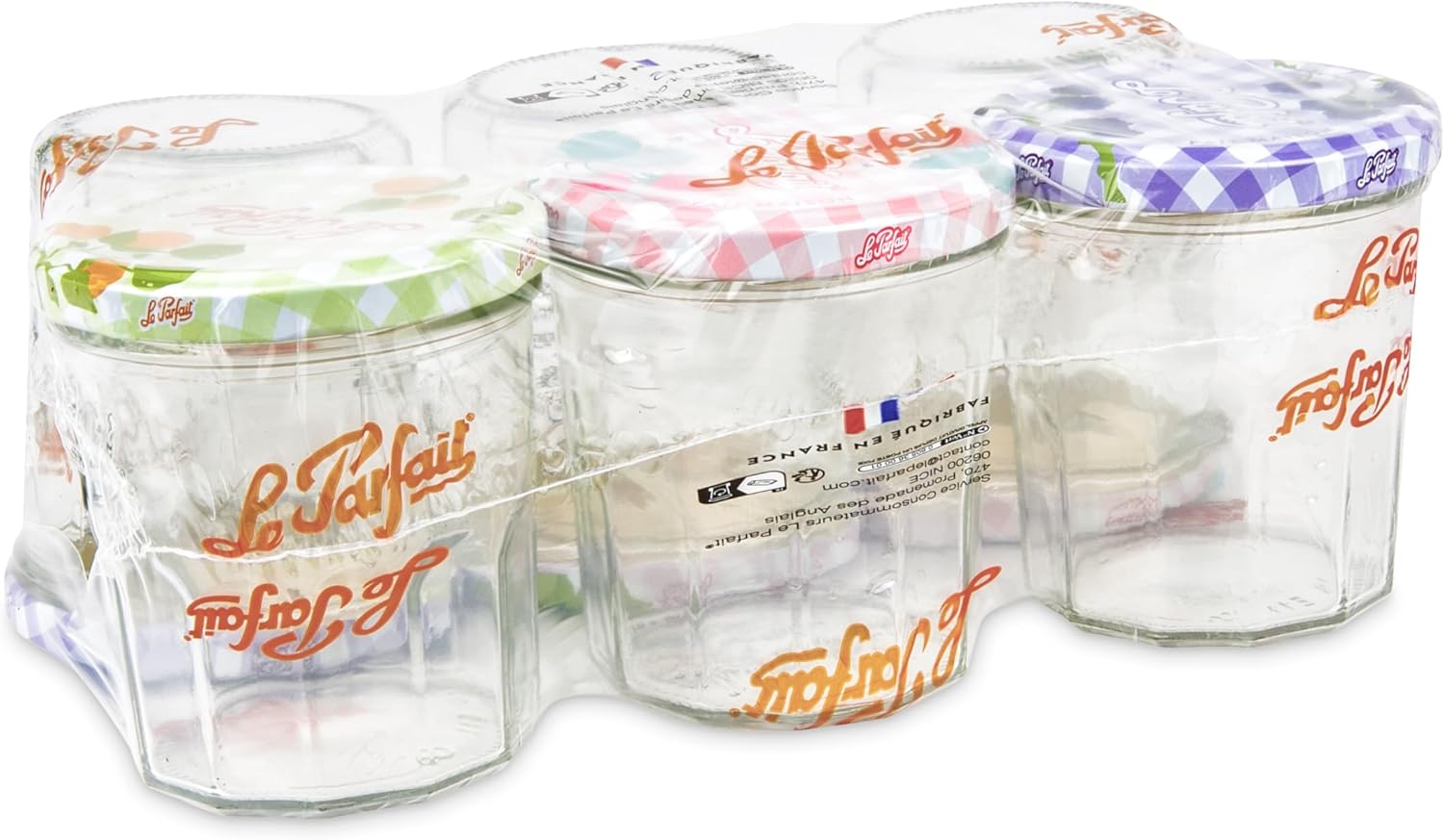 Le Parfait - 6585019.0 - Confituriers - Glass - Set of 6 Random Color Cover