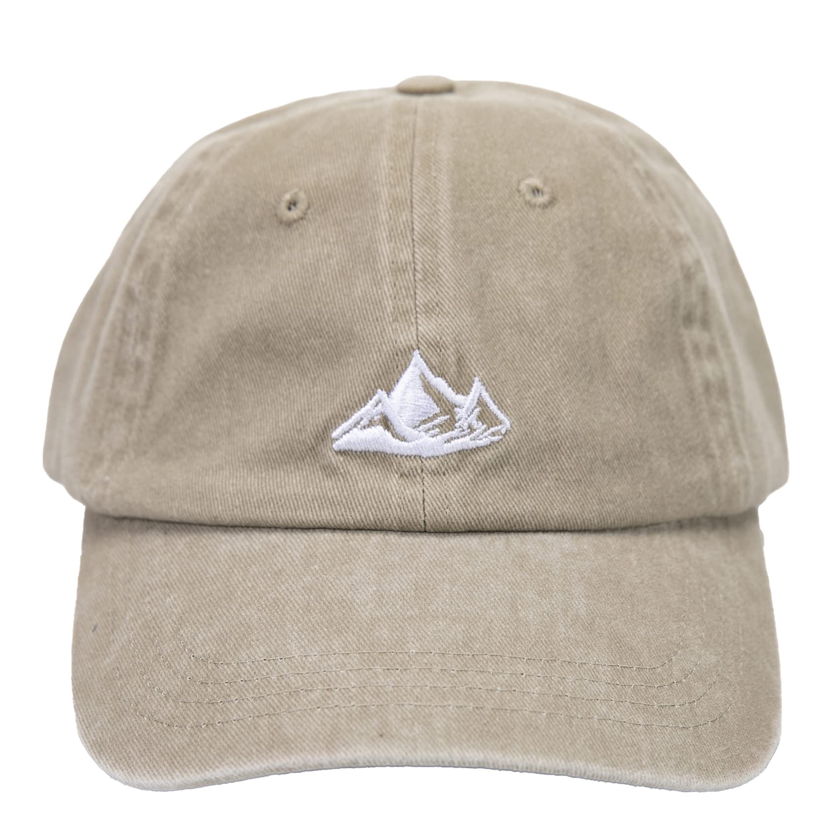 DASMINI Dad Hats for Men Womens Baseball Caps Mountain Hat Adjustable Unstructured Vintage Outdoor Cap(Khaki)