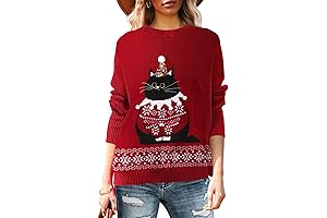 Cat Mom Christmas Pullover Sweater
