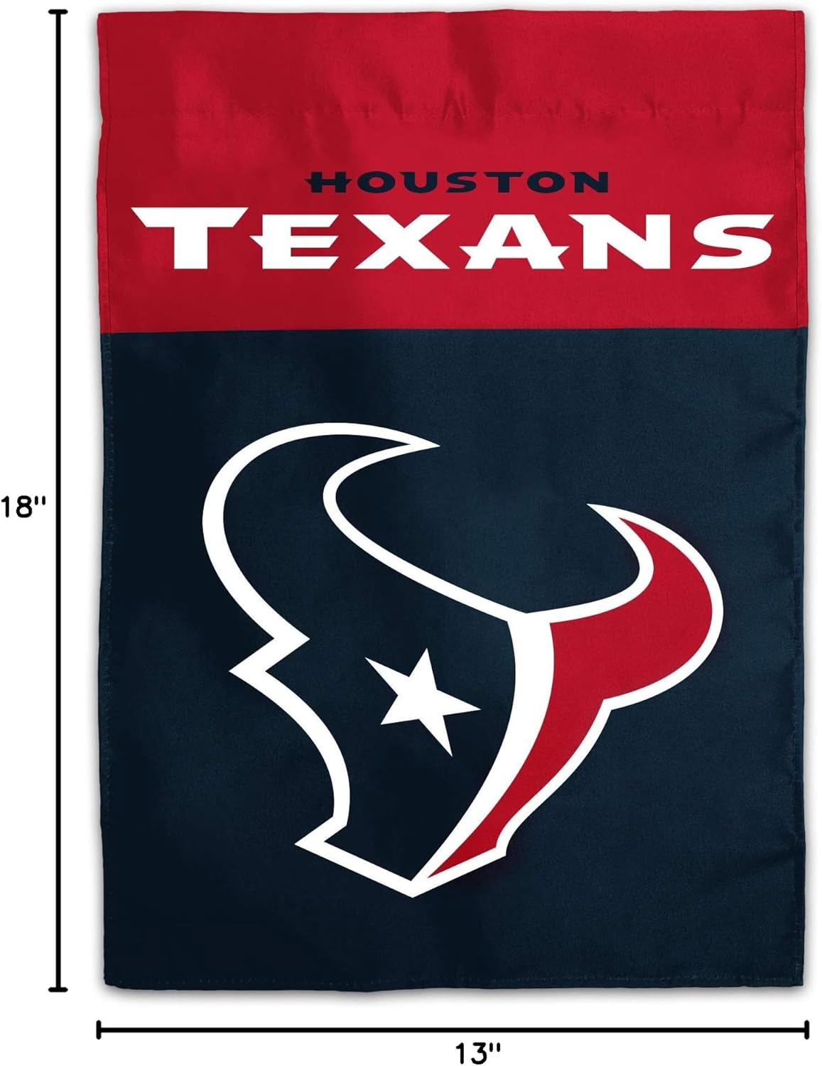 Fremont Die NFL Houston Texans 2-Sided Home/Yard Flag (13" x 18"), Navy,, One Size (70863B)