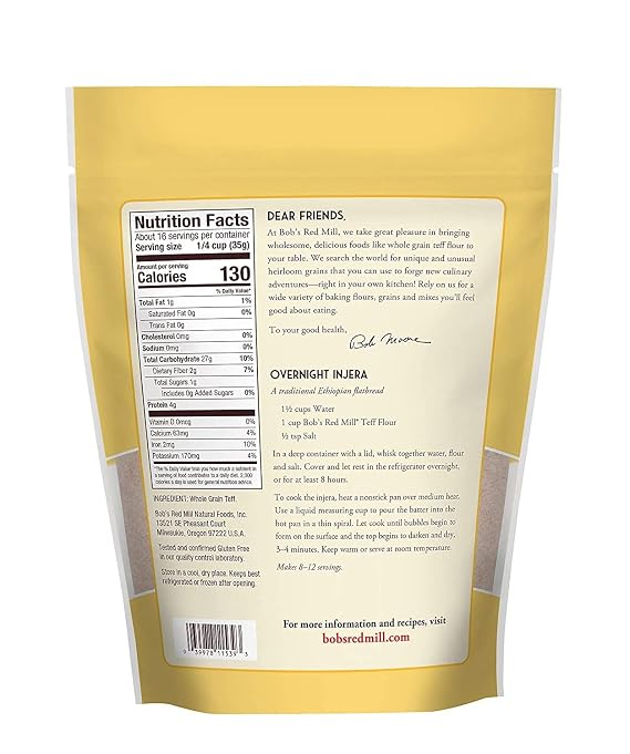 Bob's Red Mill Teff Flour, 20 Oz (Pack of 3)