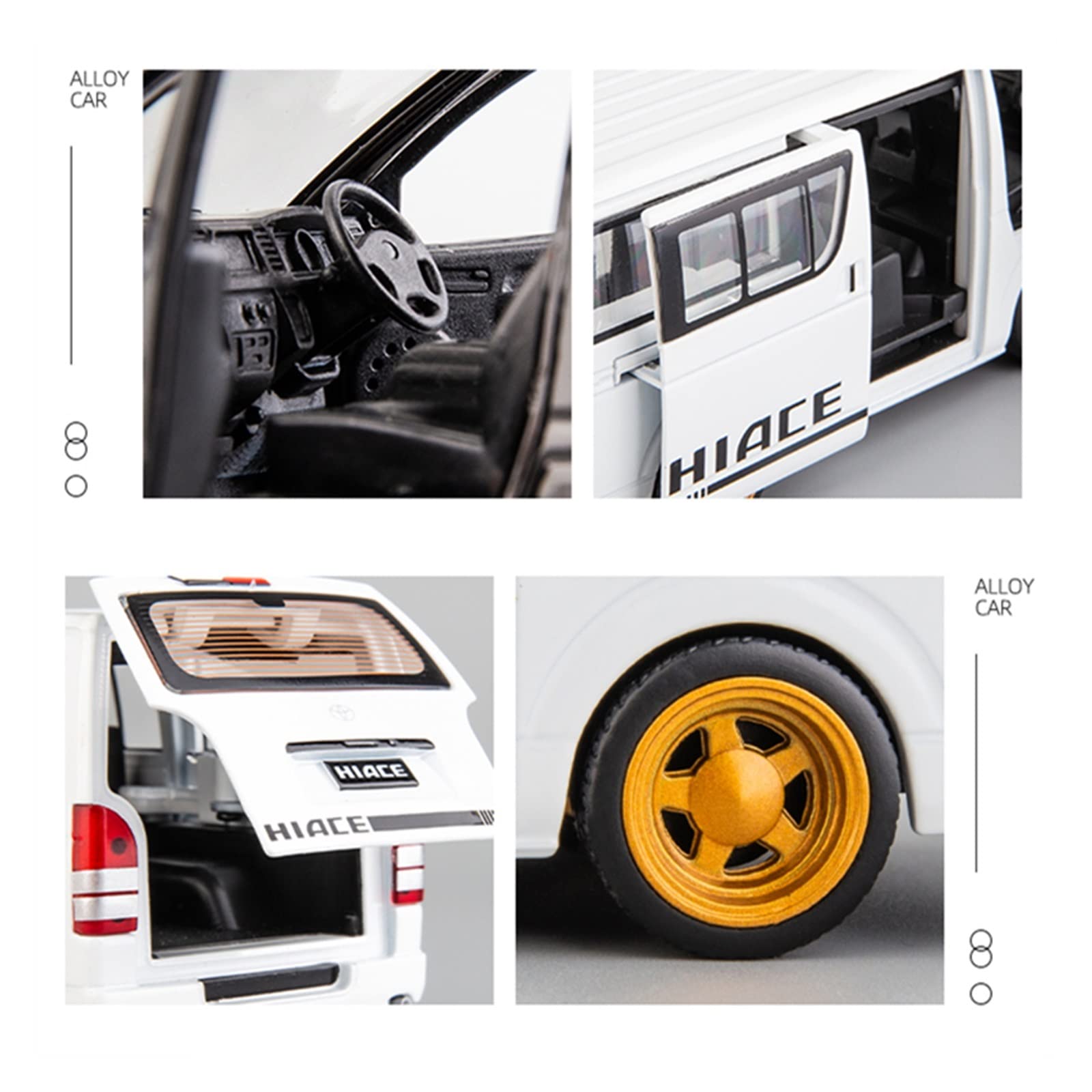 Amazon | 1:32 トヨタ ハイエース MPVに最適 合金車モデル ダイ