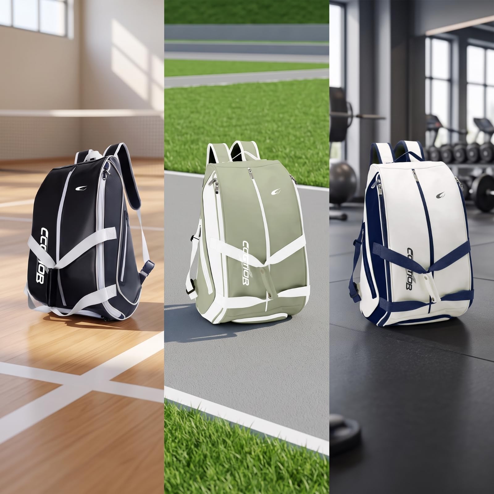 Zaino da Tennis Resistente Zaino da Pickleball Imbottito Borsa Porta Racchette per Tennisti,